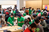 Apple Saket store opening in New Delhi