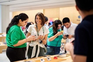 Apple Saket store opening in New Delhi