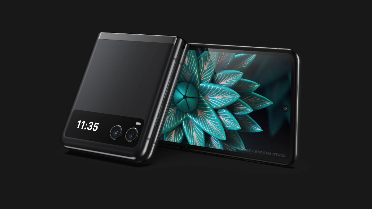 Motorola Razr 2023 appears in renders with a tiny cover display