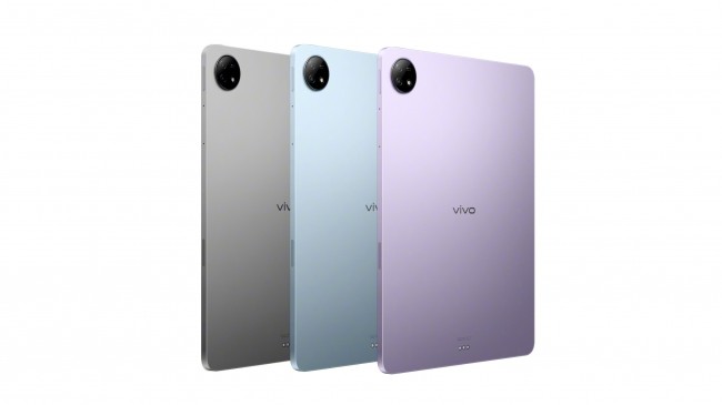 vivo Pad2 in grey, blue and purple