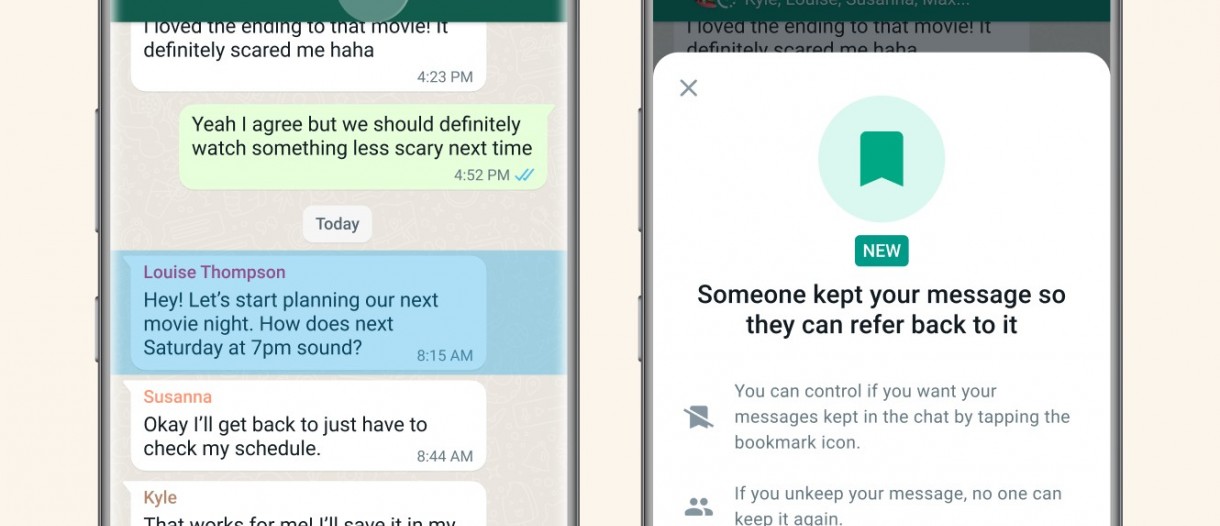WhatsApp ahora permite conservar mensajes que desaparecen si el remitente está de acuerdo