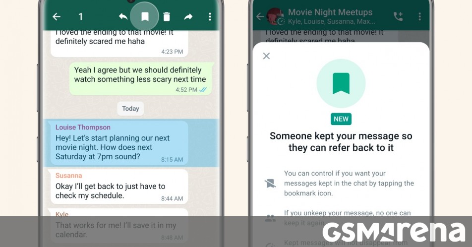 WhatsApp now lets you hold onto disappearing messages if the sender agrees