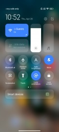Standard notification shade and Control centre
