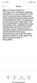 MIUI’s text recognition vs. Google Lens