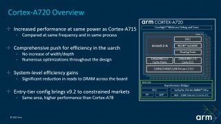 The Cortex-A720 is optimized for efficiency