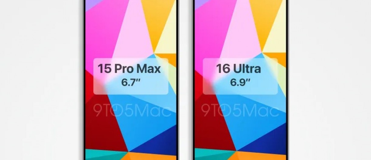La fuga de renderizado del iPhone 16 Pro Max lo muestra junto al iPhone 15 Pro Max