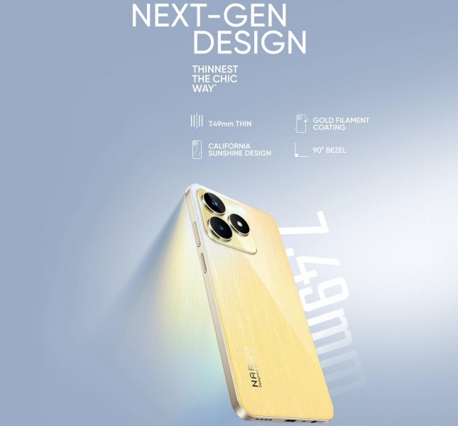 تاریخ عرضه، مشخصات کلیدی و طراحی Realme Narzo N53 فاش شد