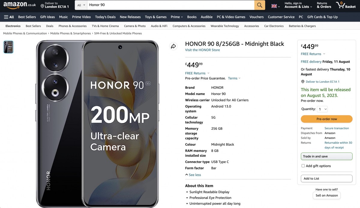 Honor 90 Lite starts in Europe and UK with pre-order gifts -   News