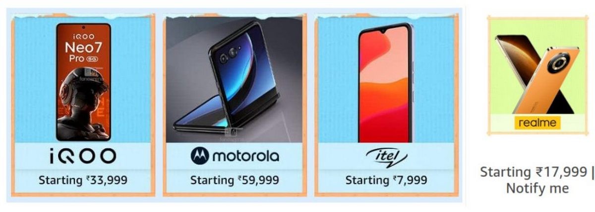 Amazon leaks Indian prices for Motorola Razr 40, iQOO Neo 7 Pro, Realme Narzo 60