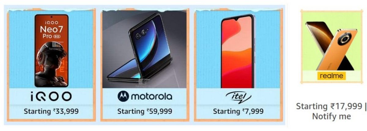 Amazon leaks Indian prices for Motorola Razr 40 iQOO Neo 7 Pro Realme Narzo 60