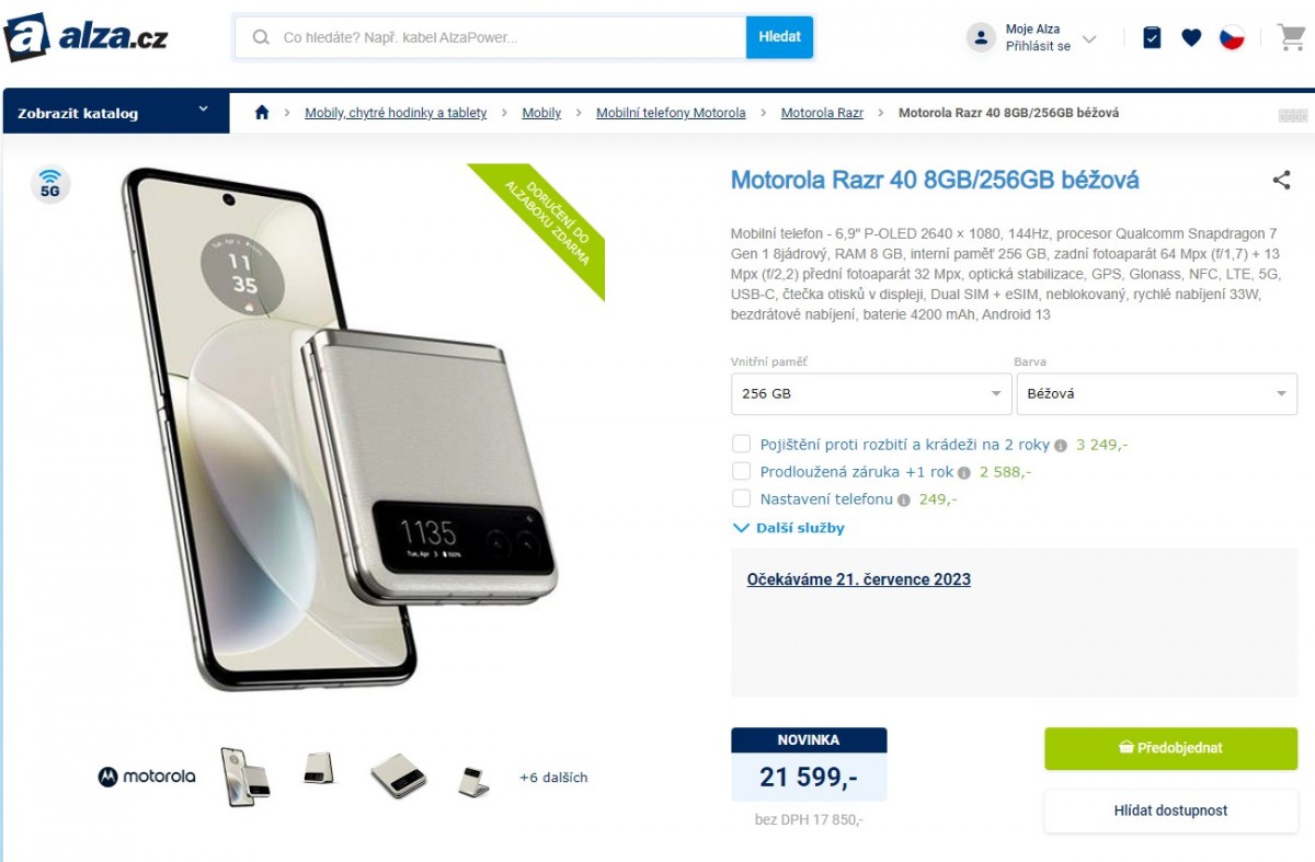 The Motorola Razr 40 goes on sale in China, is coming to Europe next month