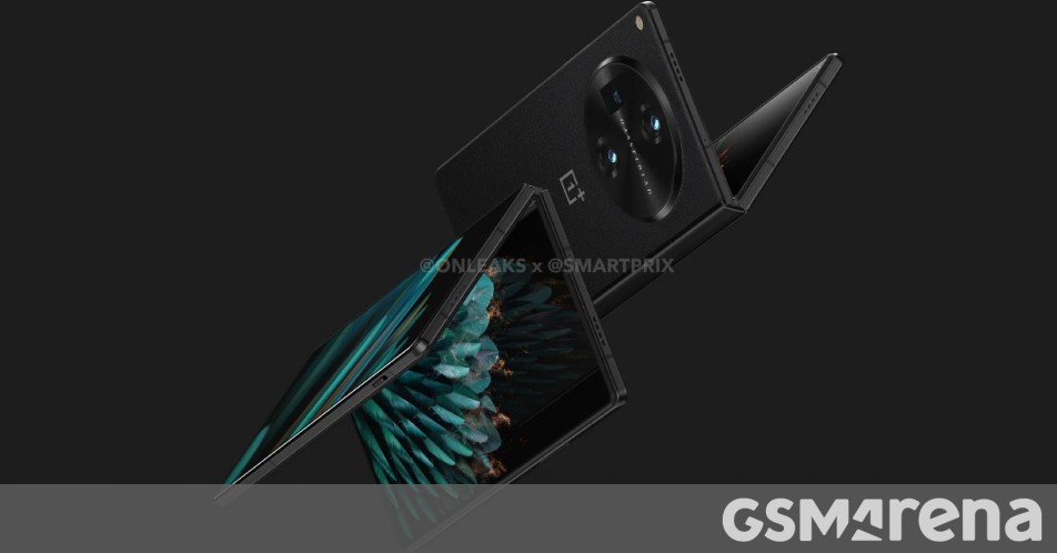 OnePlus Fold details surface: 7.8" internal and 6.3" cover displays, 4,800mAh battery