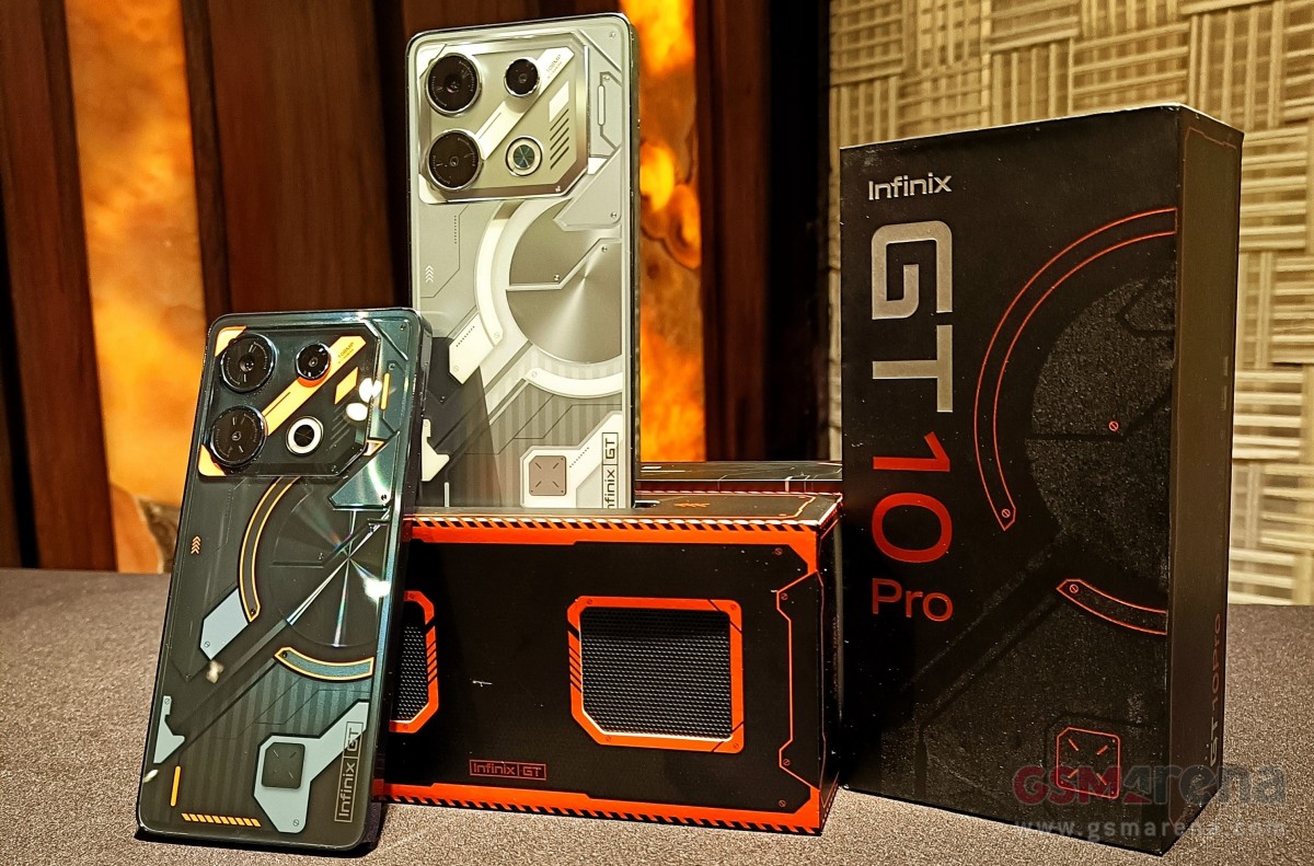 Infinix GT 10 Pro with its customizable box that can be transformed into a music amplifier