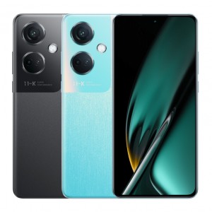 Oppo K11 in Moon Shadow Gray and Glacier Blue