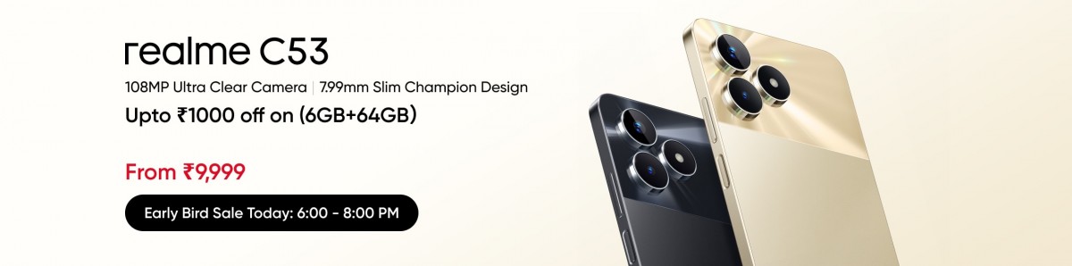 Realme C53 launched at starting price of Rs 9,999: 108MP camera, 5,000mAh  battery and much more - Check complete specs