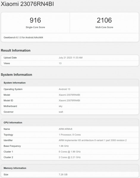Redmi 12 5G spotted on Geekbench -  news