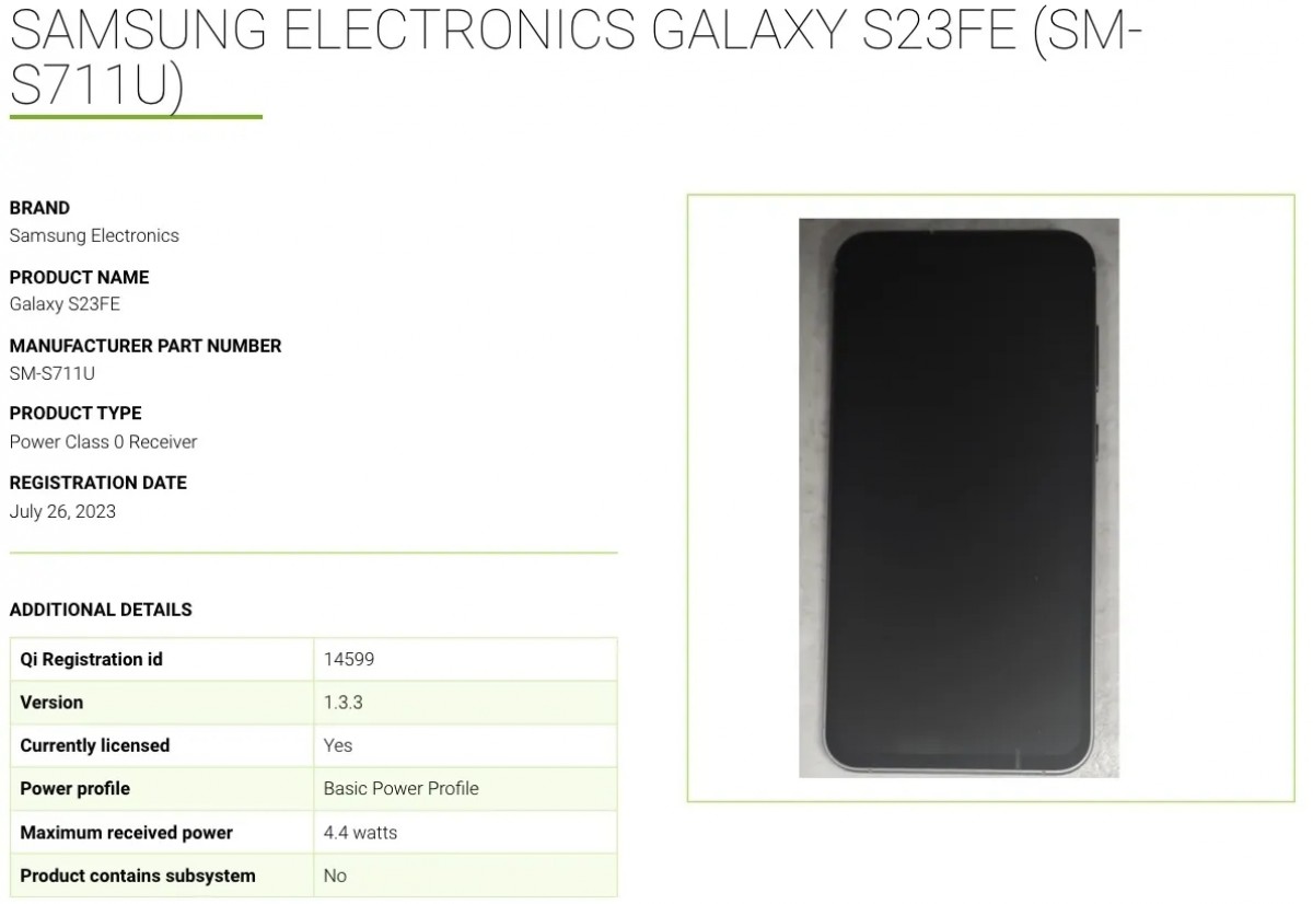 Samsung Galaxy S23 FE appears on WPC, exec confirms its ''imminent'' arrival