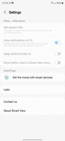 Accessing Google Cast via the Smart View menu