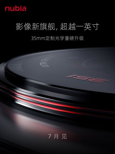 A teaser for a nubia camera phone with a 35mm lens and an ''Ultra sensor''