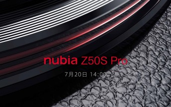 ZTE nubia Z50S Pro launching on July 20