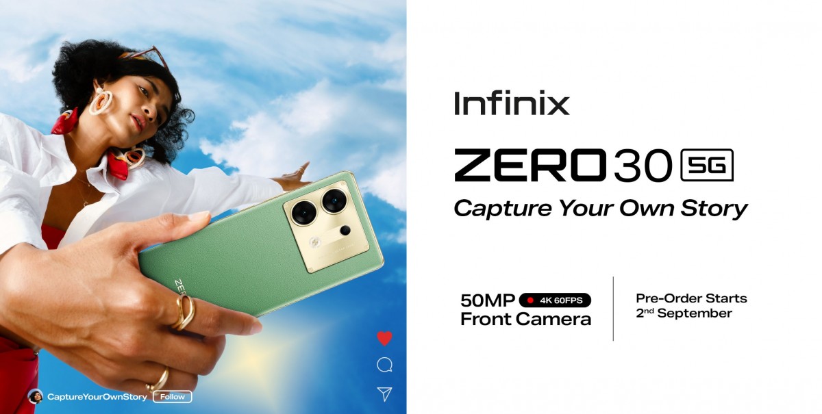 Infinix Zero 30 5G's key specs, design, and colors officially revealed, pre-orders begin September 2