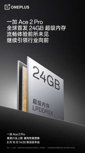 OnePlus Ace 2 Pro confirmed to come with 24GB RAM - GSMArena.com news