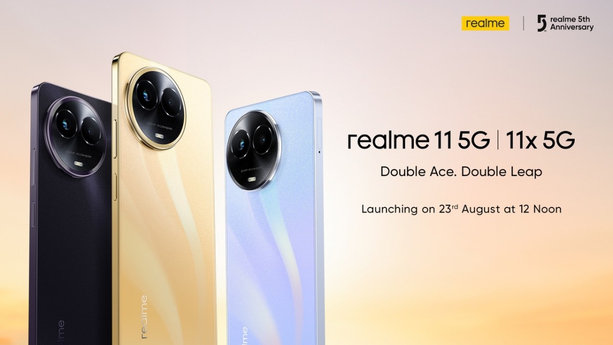 Realme 11 5G dan 11X 5G akan hadir di India pada tanggal 23 Agustus