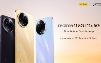 Realme 11 5G and 11X 5G are coming to India on August 23