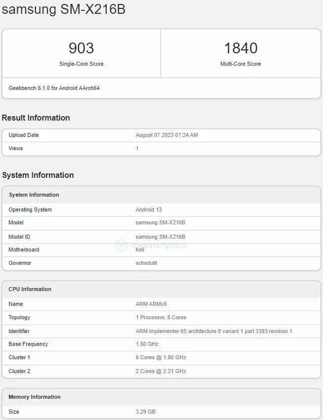 Samsung Galaxy Tab A9 certified, benchmarked, and pictured in the wild