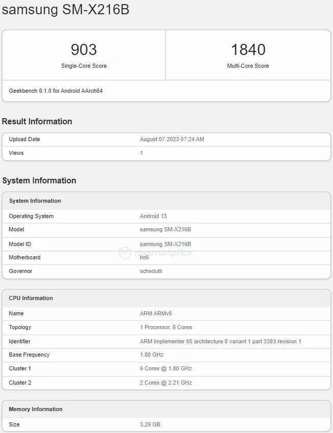 Samsung Galaxy Tab A9 certified, benchmarked, and pictured in the