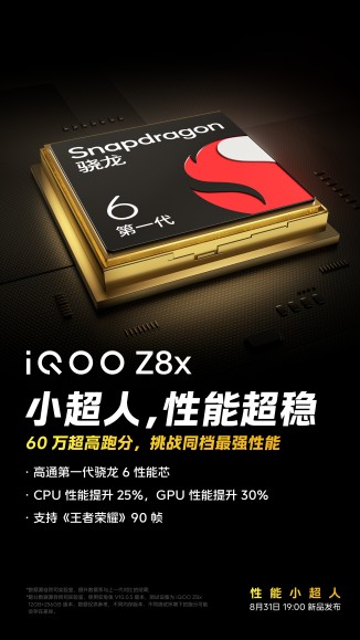 iQOO Z8x to come with Snapdragon 6 Gen 1, 6,000 mAh battery