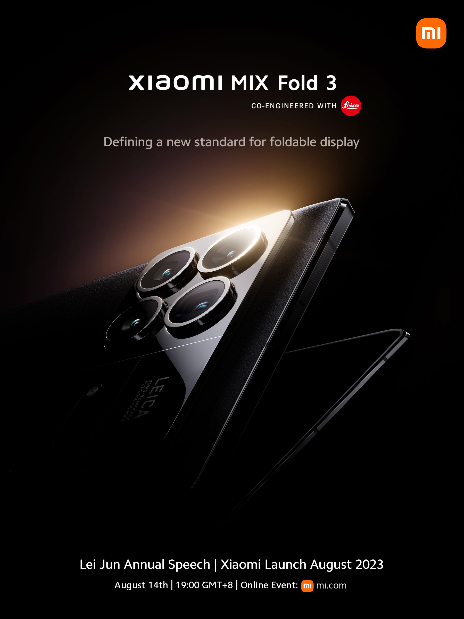 Xiaomi Mix Fold 3 announcement scheduled for August 14