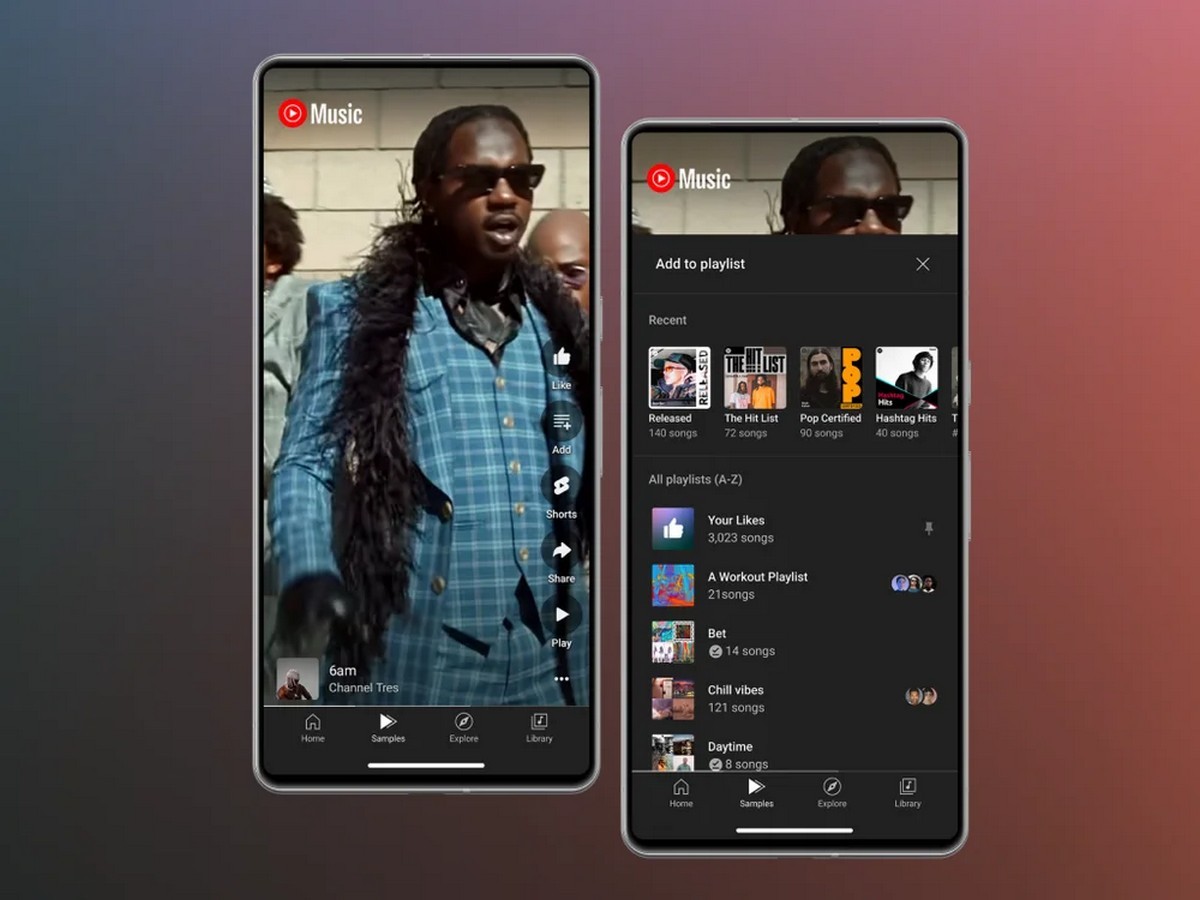 YouTube Music's new TikTok-like Samples tab wants to help you discover more songs