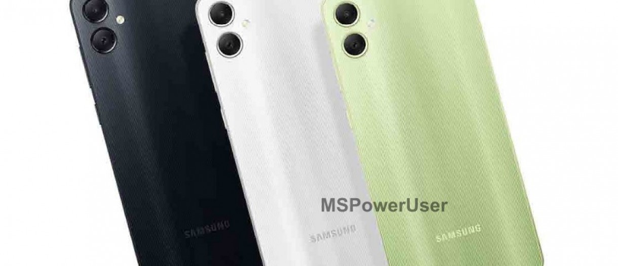 Las imágenes promocionales filtradas del teléfono Samsung Galaxy A05 muestran todos los colores