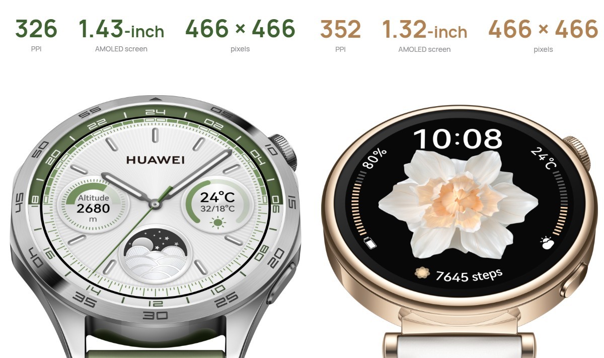 Huawei Watch GT4 launches in 41mm and 46mm sizes with improved health tracking and battery