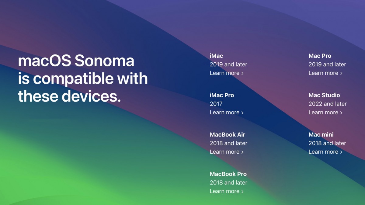 macOS Sonoma official rollout begins - GSMArena.com news