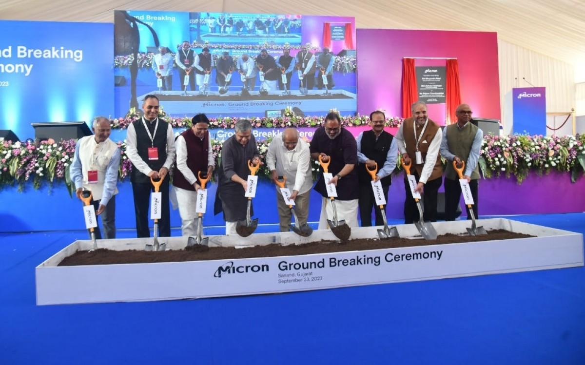 Micron begins building semiconductor plant in India