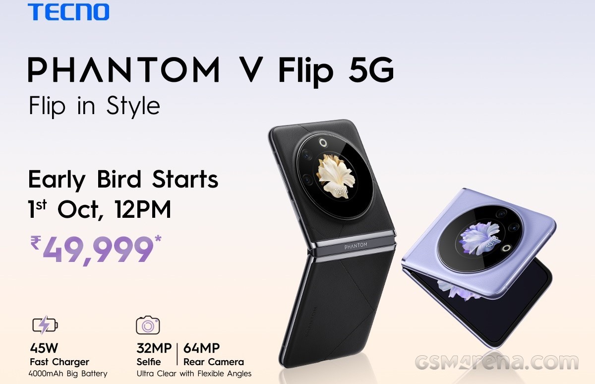 Tecno Phantom V Flip's India sale date revealed