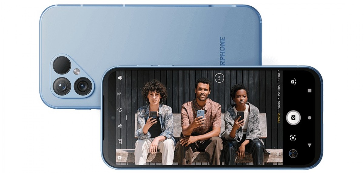 Higher quality cameras on the Fairphone 5 (50+50MP back, 50MP front)