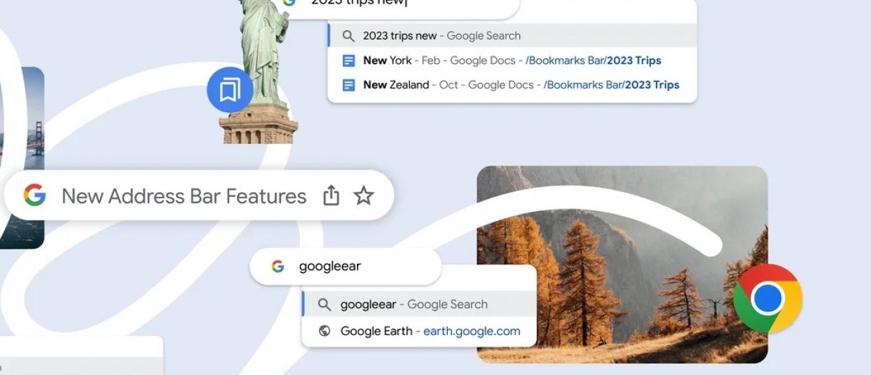 Prehliadač Google Chrome dostáva päť veľkých aktualizácií panela s adresou