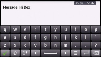 Landscape keyboard: Symbian^3