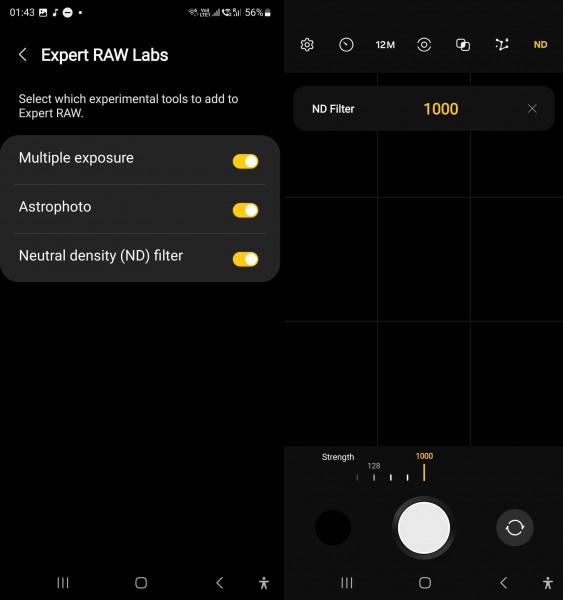 Samsung Expert RAW camera app updated with ND filter feature
