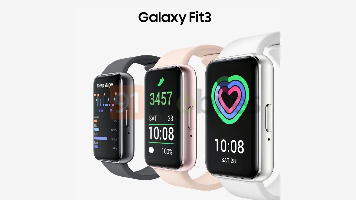 Imagens vazadas do Samsung Galaxy Fit3 revelam opções de cores