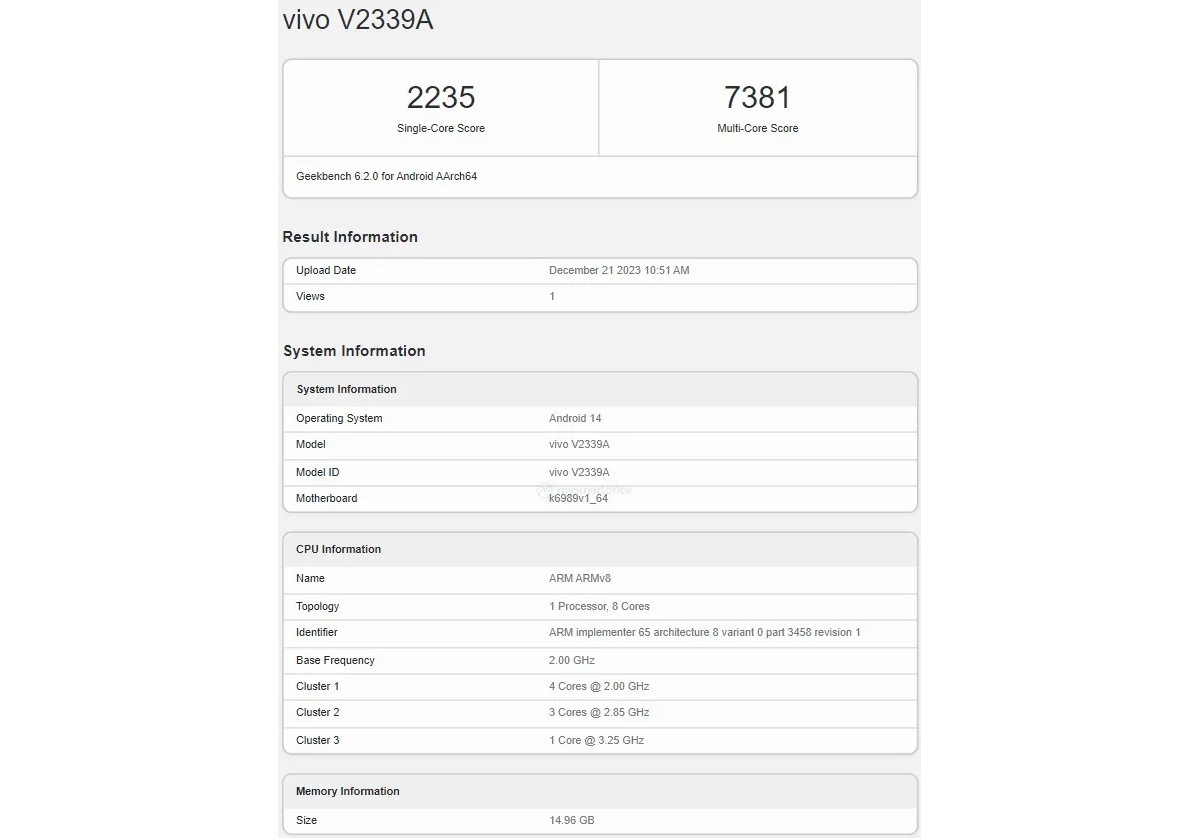 iQOO Neo9 Pro shows up on Geekbench with Dimensity 9300 on board