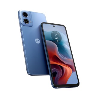 Moto G34 in black and blue