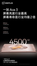 OnePlus Ace 3 display specs