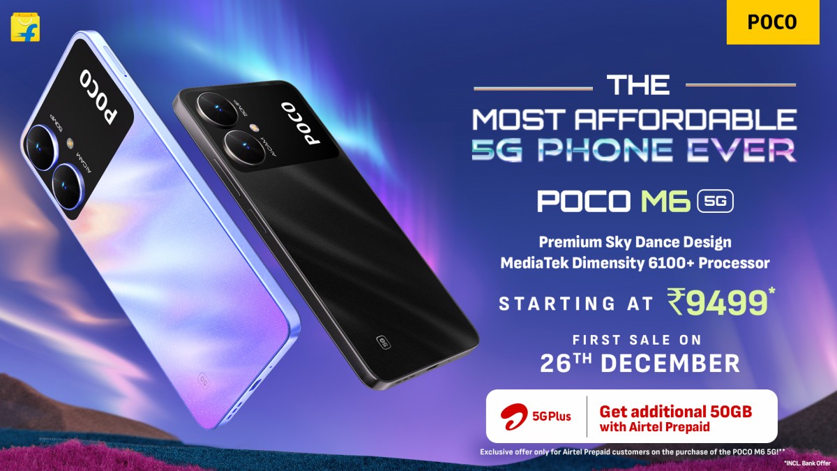 Poco M6 gets official in India with Dimensity 6100+, 8GB of RAM