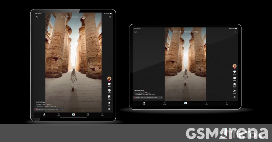 TikTok updated to support foldables and tablets