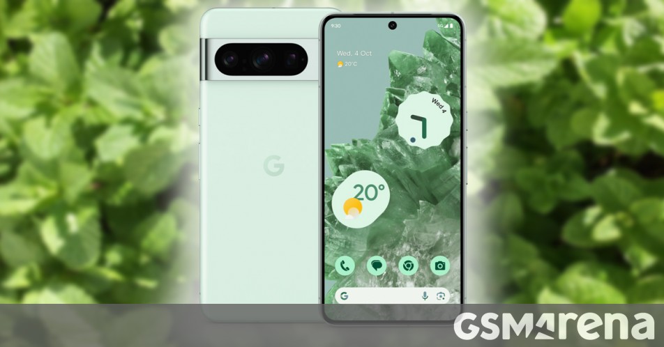 Press image of Pixel 8 Pro in Minty Fresh leaks