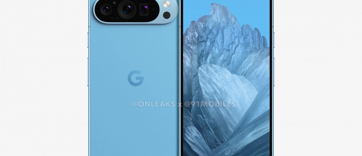 Google Pixel 9-lekken tonen drie camera's aan de achterkant en platte zijkanten